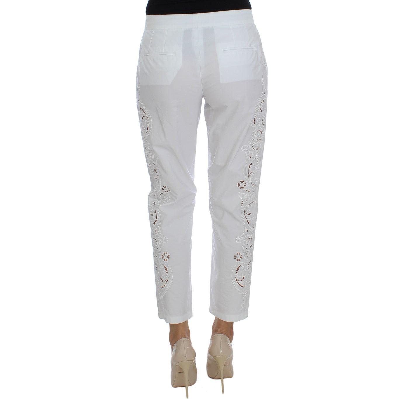 White Floral Cutout Dress Sicily Pants - coffeewithmee2