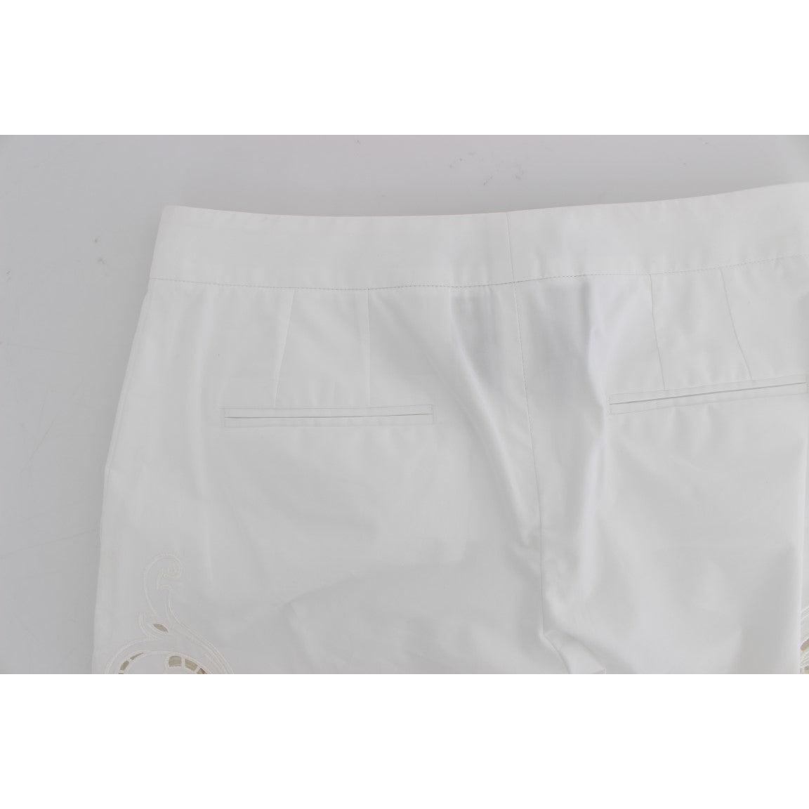 White Floral Cutout Dress Sicily Pants - coffeewithmee2