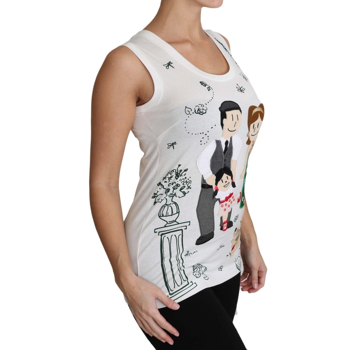 White Cotton #gdfamily Sleeveless Shirt Tank Top - coffeewithmee2