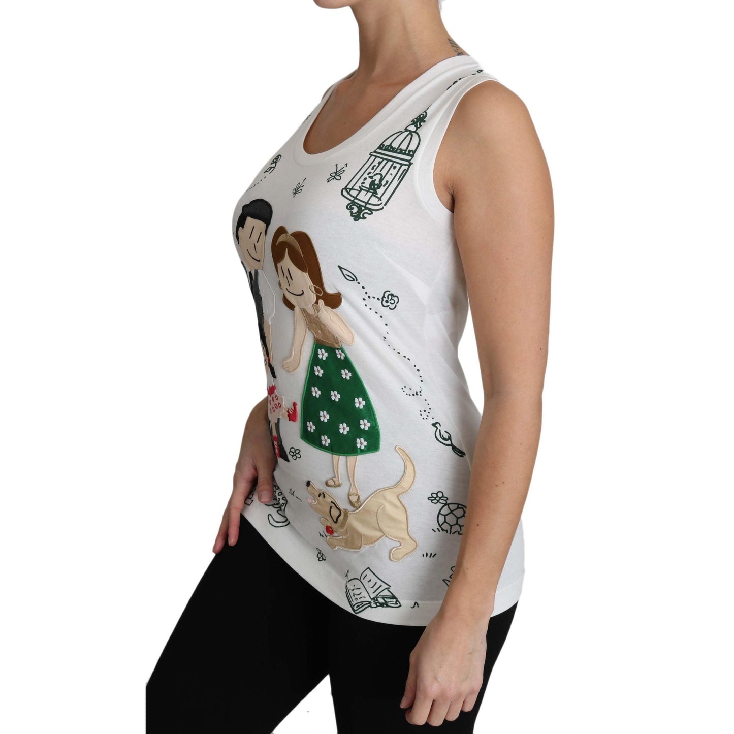 White Cotton #gdfamily Sleeveless Shirt Tank Top - coffeewithmee2