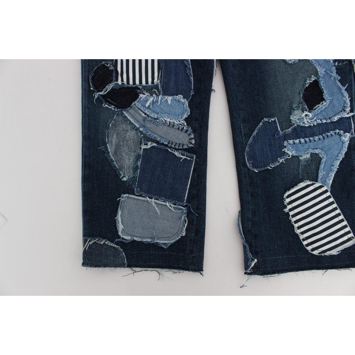 Stretch Blue Patchwork Jeans Shorts - coffeewithmee2