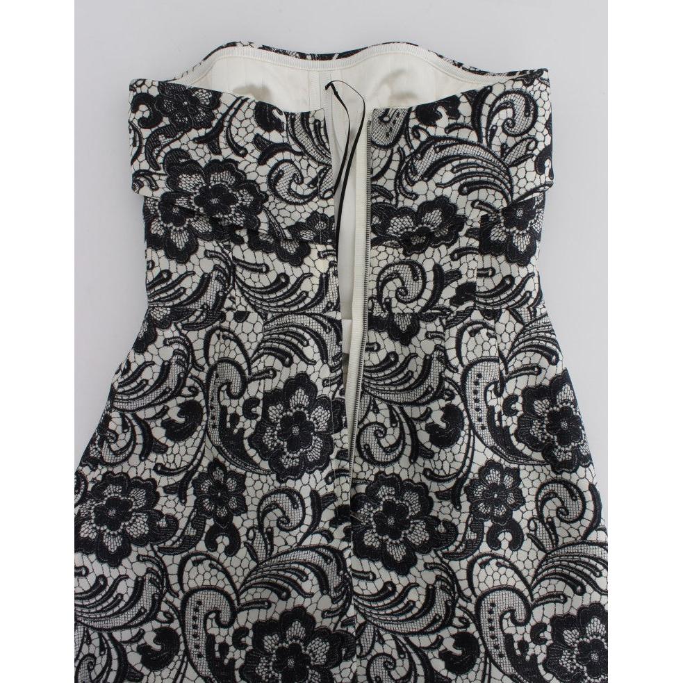 White Floral Lace Silk Corset Maxi Dress - coffeewithmee2