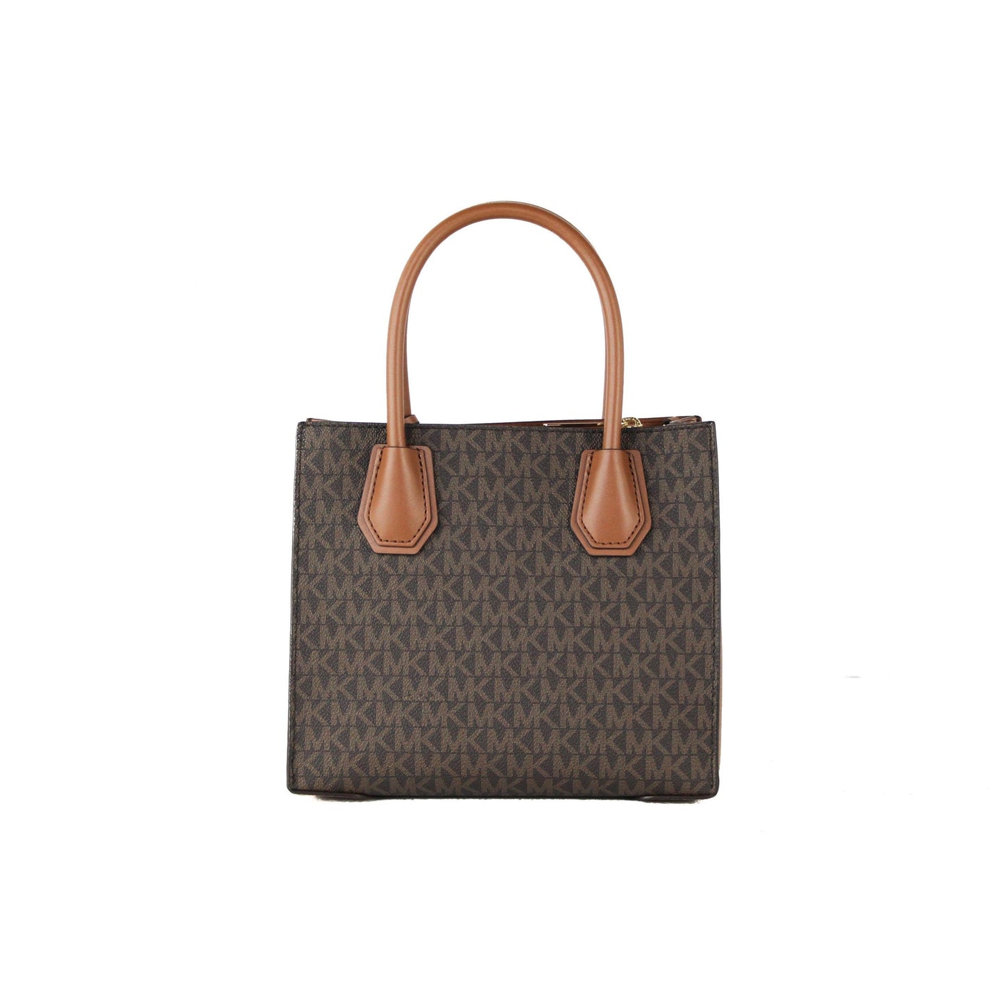 Mercer Medium Leather Messenger Crossbody Handbag (Brown Signature) - coffeewithmee2