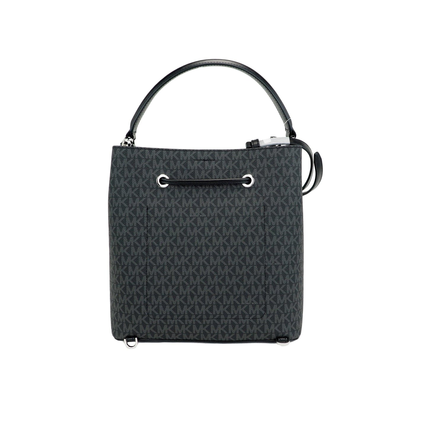 Suri Large Signature PVC Convertible Bucket Bag to Backpack Bag (Black Signature) - coffeewithmee2