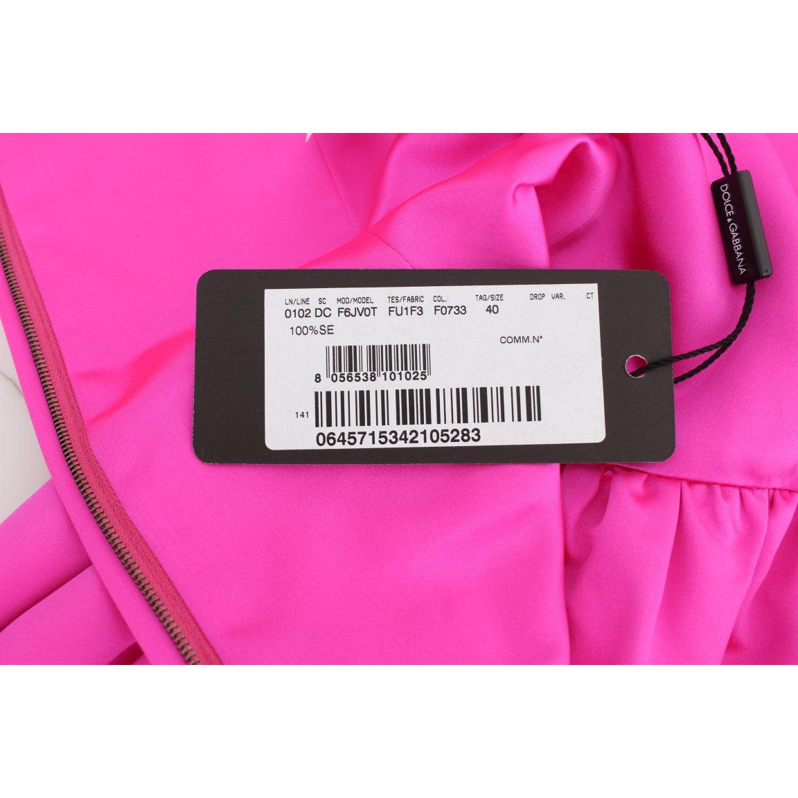 Pink Silk Long Sheath Ball Gown Dress - coffeewithmee2