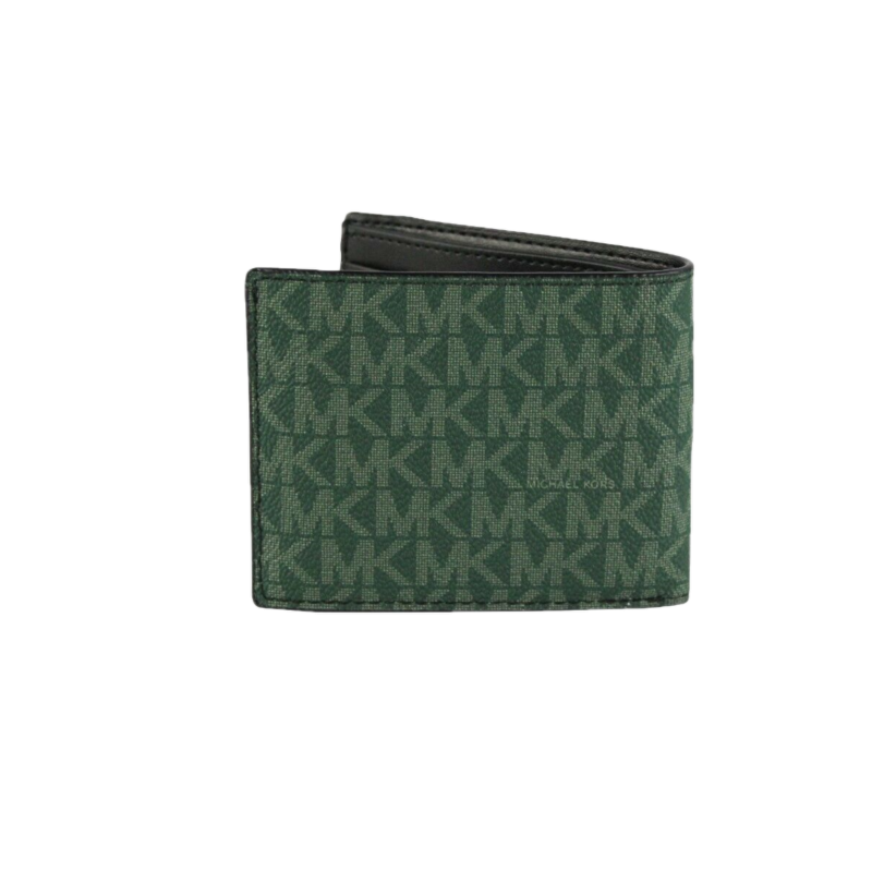 Gifting Slim Signature Bifold with Key Fob Box Set (Green/Marigold) - coffeewithmee2