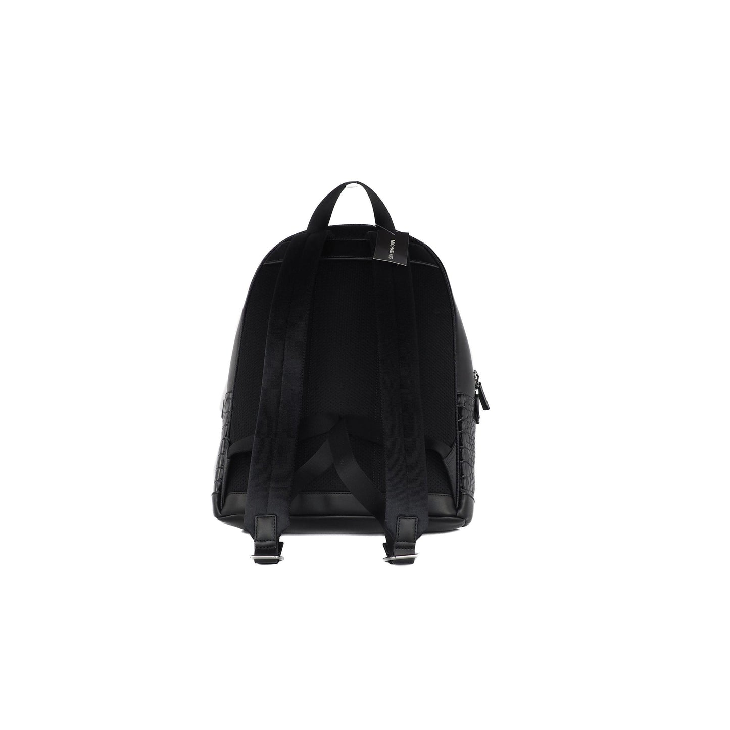Cooper Crocodile Embossed Leather Backpack Bookbag (Black) - coffeewithmee2
