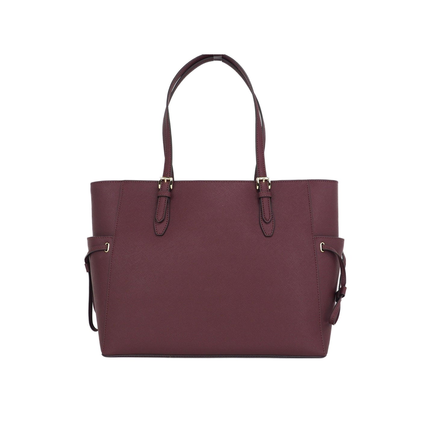 Gilly Large Leather Travel Drawstring Shoulder Tote Bag Handbag (Merlot) - coffeewithmee2