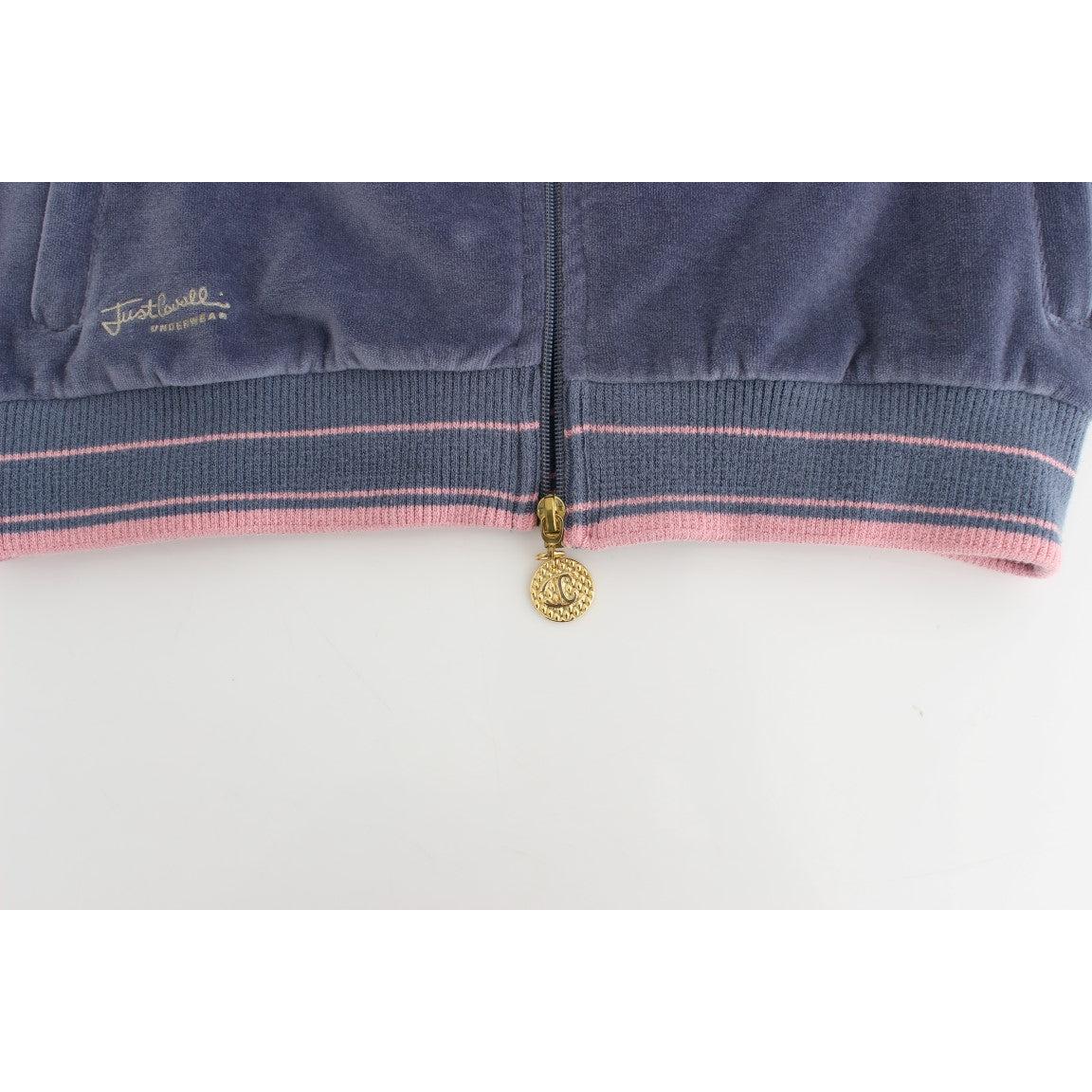 Blue velvet zipup sweater - coffeewithmee2