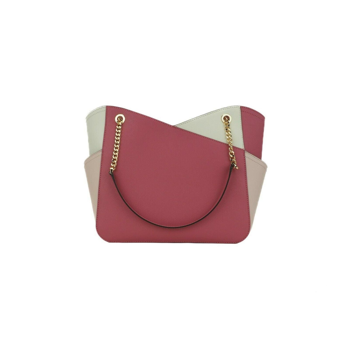 Jet Set Leather Large X Cross Chain Shoulder Tote Bag (Rosewood Multi) - coffeewithmee2