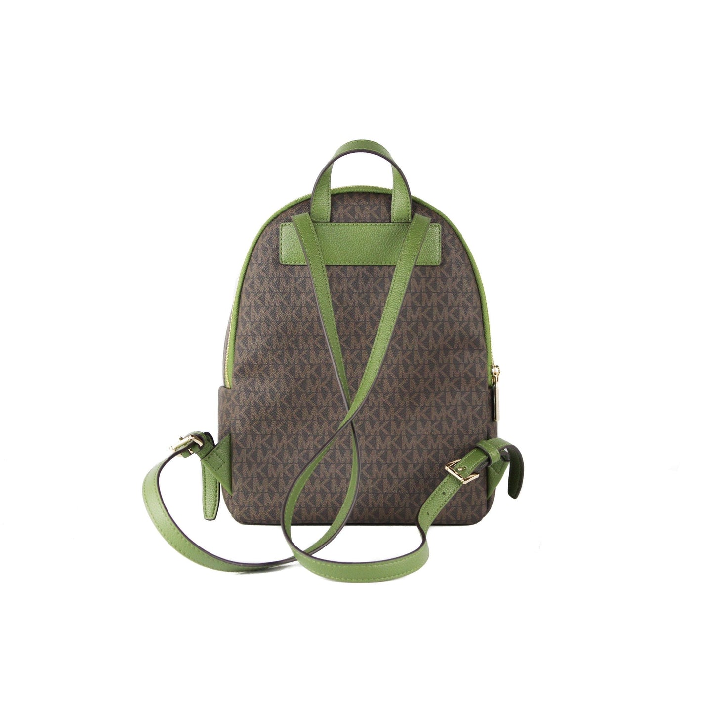 Erin Medium Signature PVC Backpack BookBag Bag (Brown/Evergreen) - coffeewithmee2