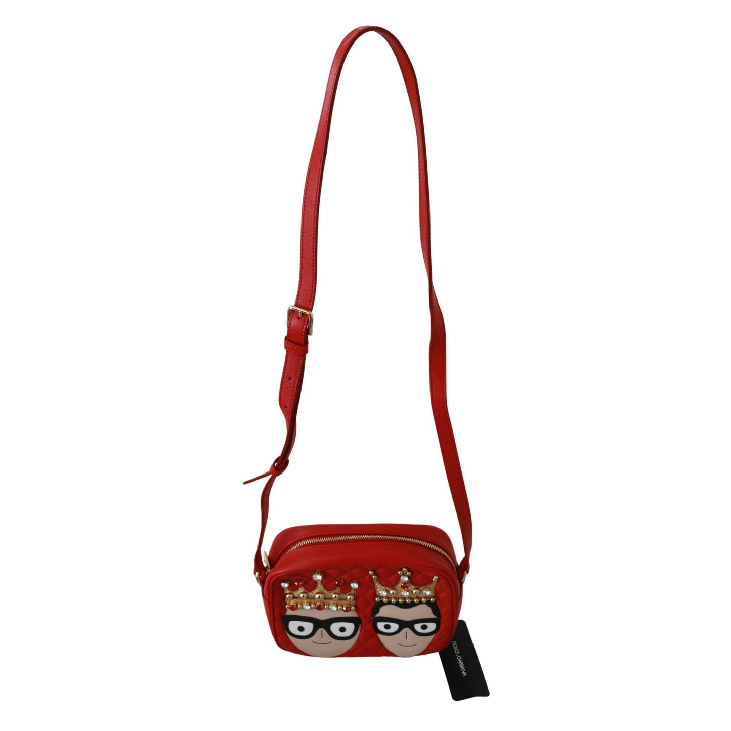 Red Crown Men Patch Crossbody Borse GLAM Leather BAg - coffeewithmee2