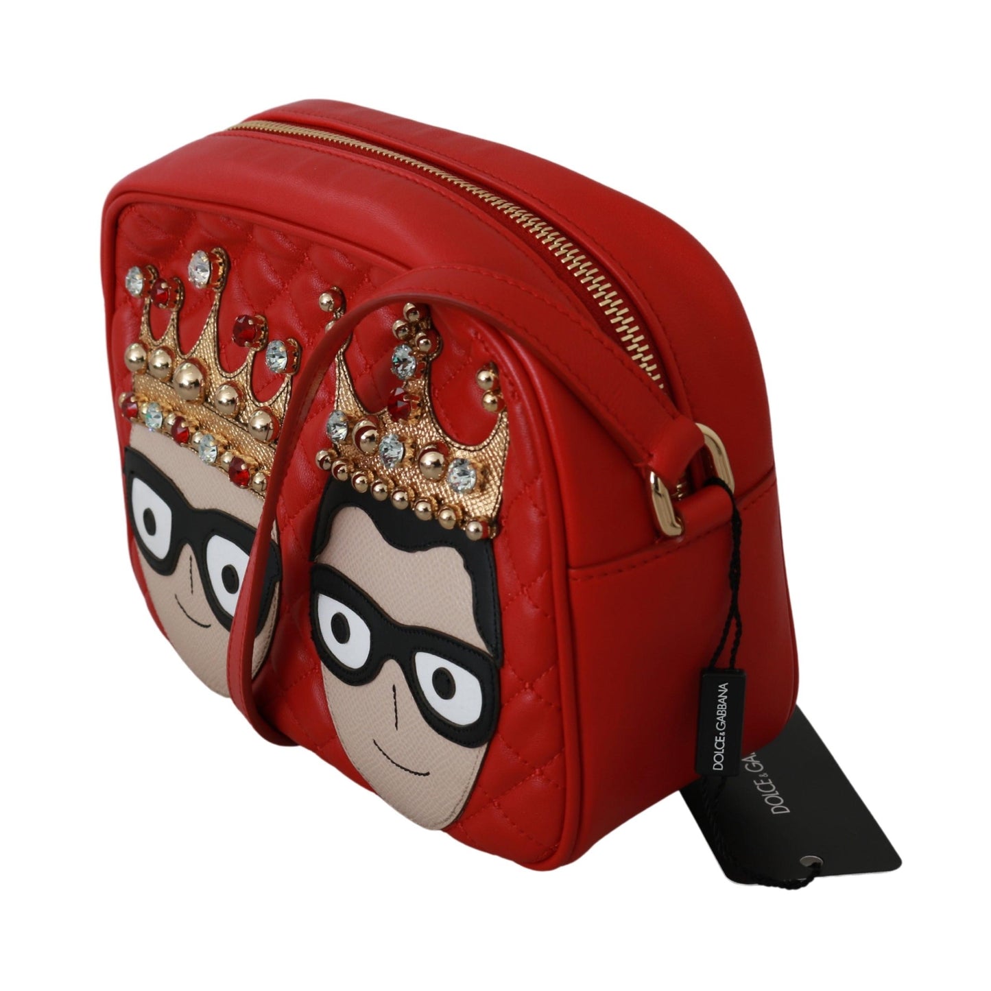 Red Crown Men Patch Crossbody Borse GLAM Leather BAg - coffeewithmee2