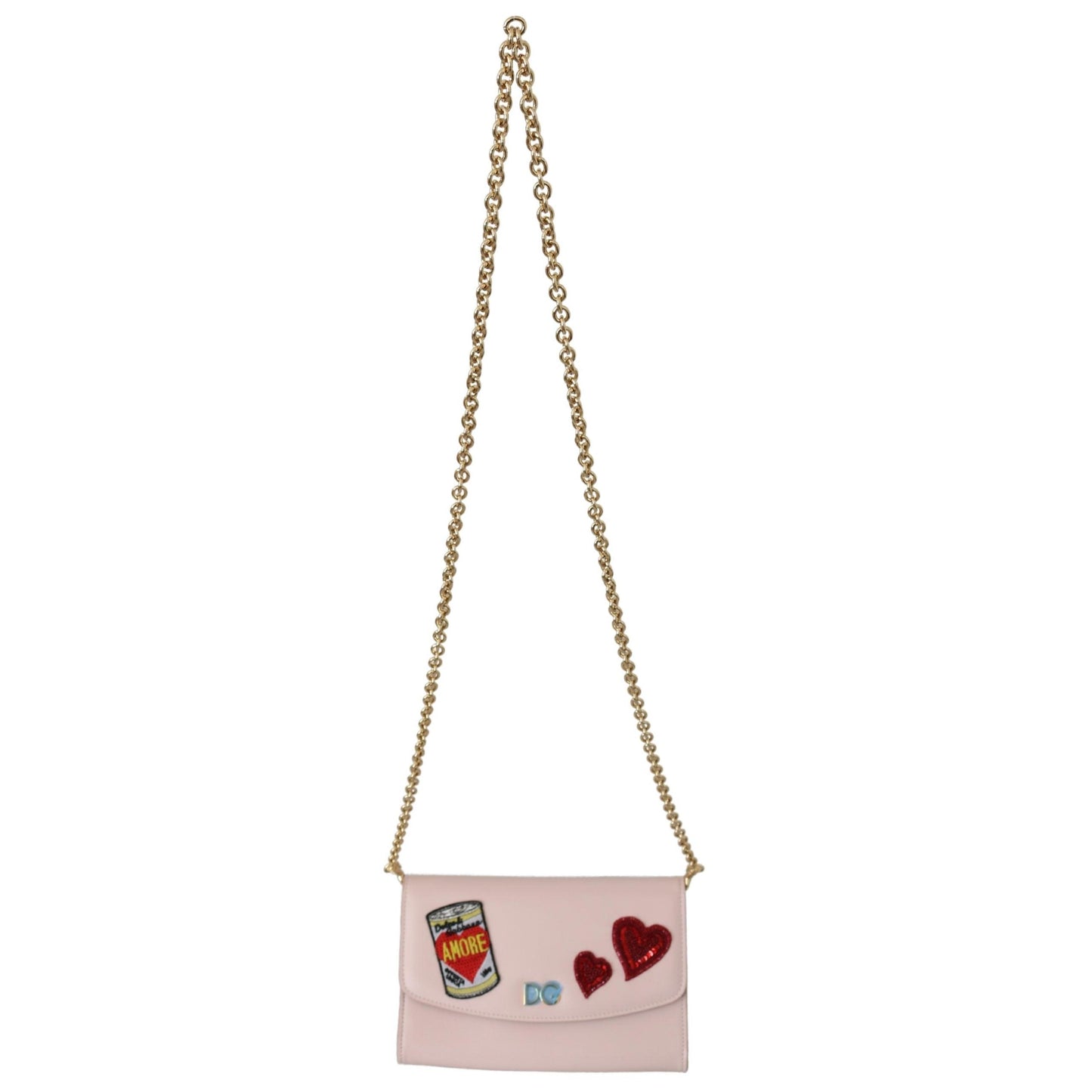 Pink Amore Patch Shoulder Wallet Borse Leather Bag - coffeewithmee2