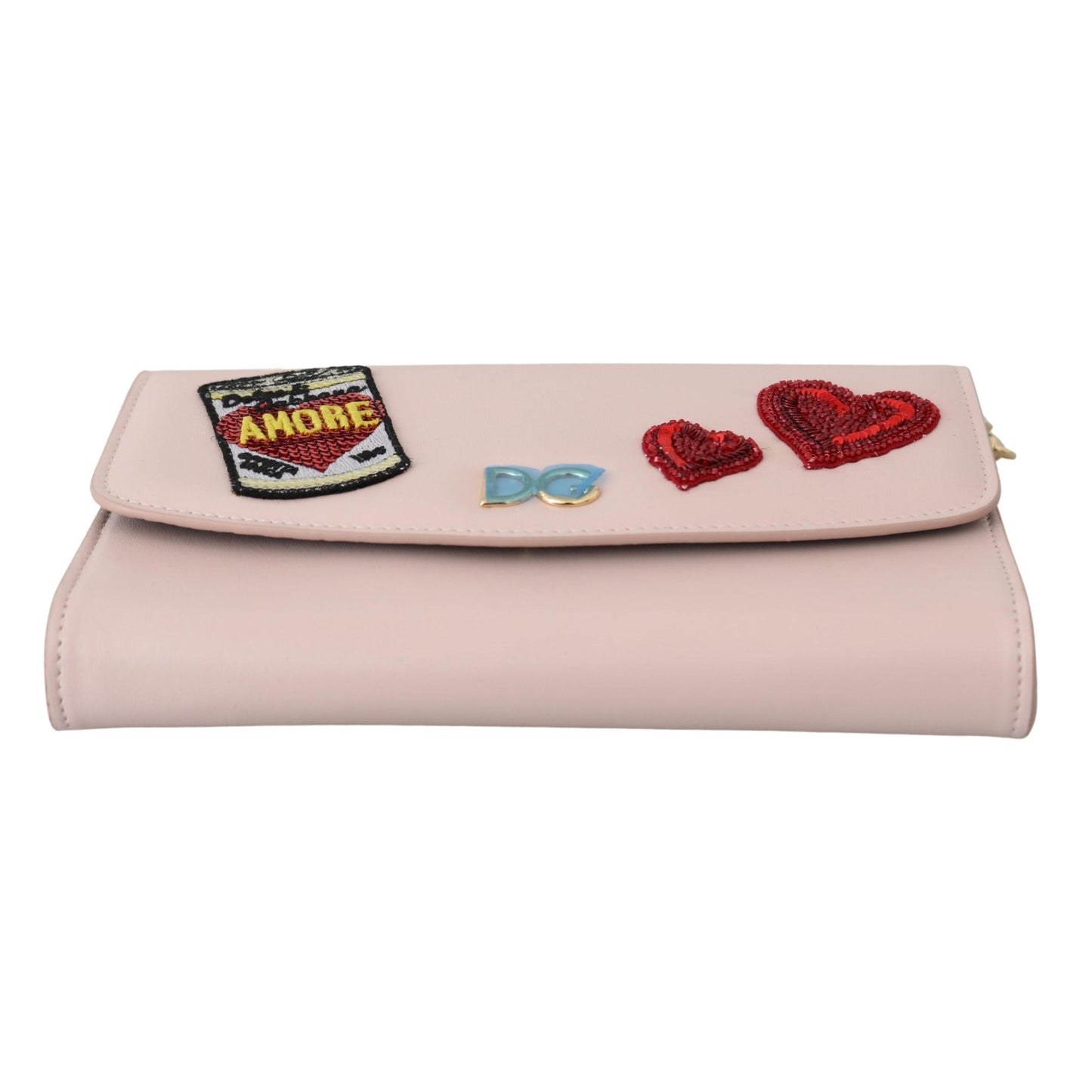 Pink Amore Patch Shoulder Wallet Borse Leather Bag - coffeewithmee2