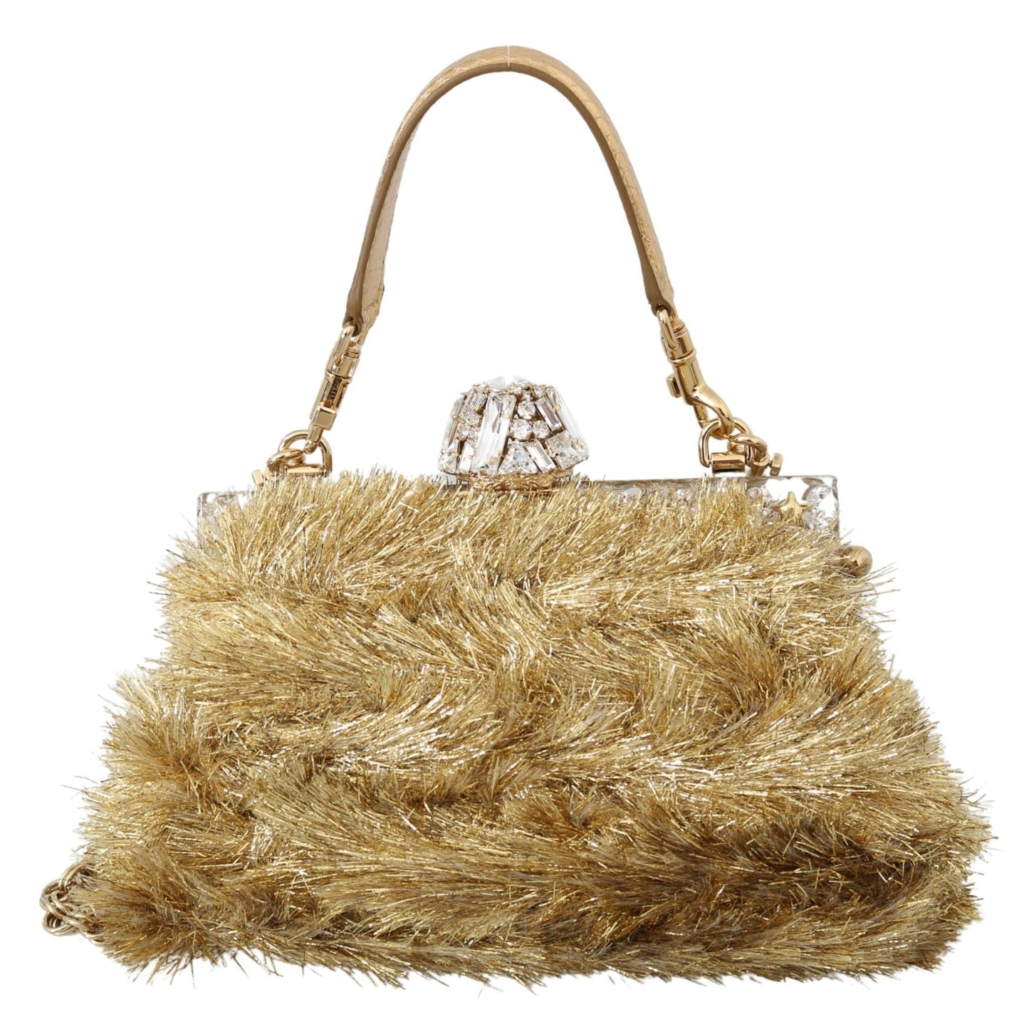 Gold Crystal VANDA Evening Party Hand Shoulder Bag - coffeewithmee2