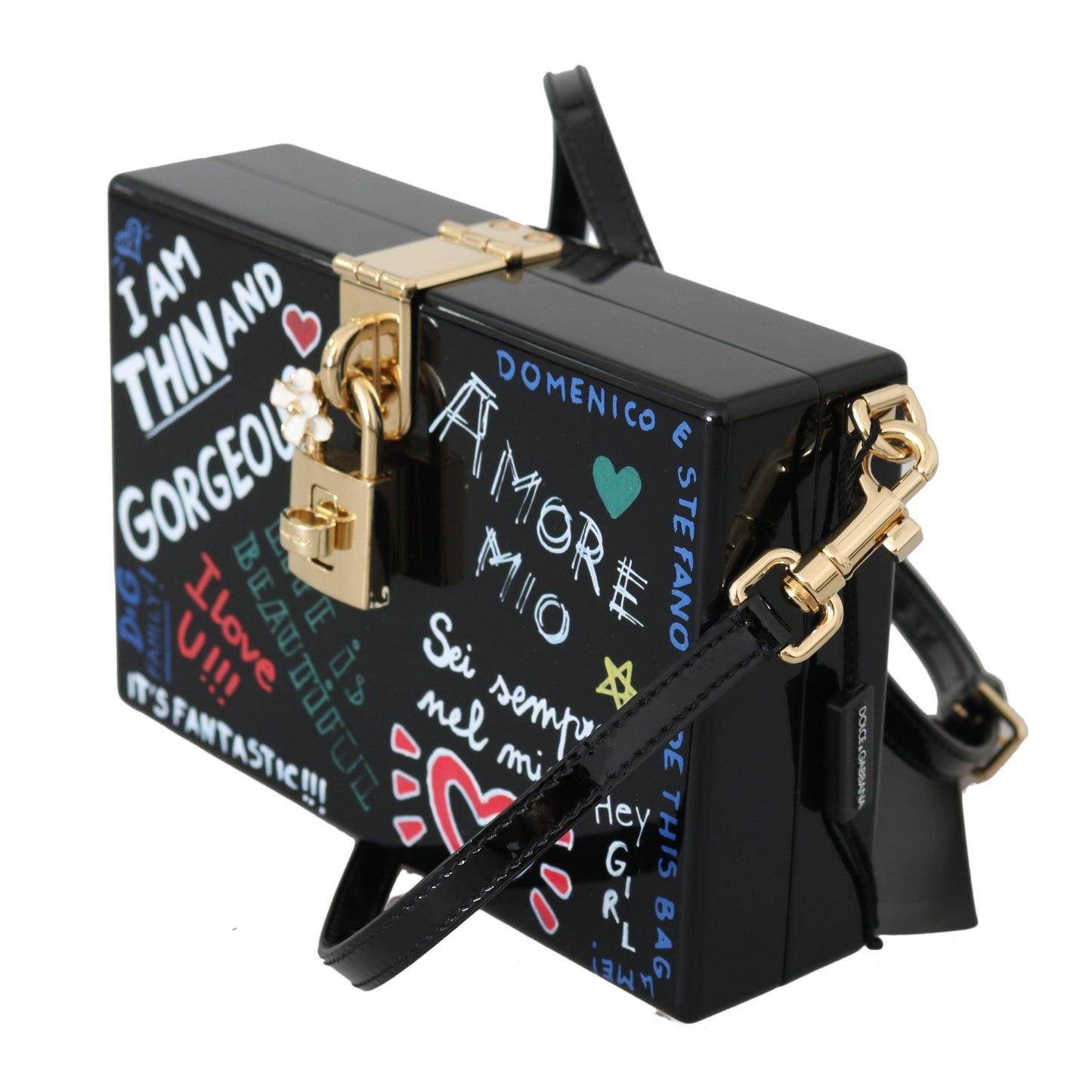 Hand Painted Wooden Black BOX SICILY Leather Purse - coffeewithmee2