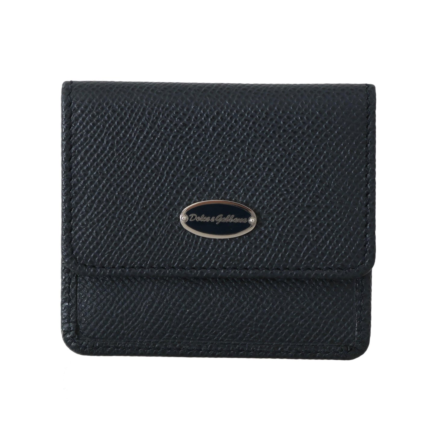 Blue Dauphine Leather Condom Pocket Case Holder - coffeewithmee2