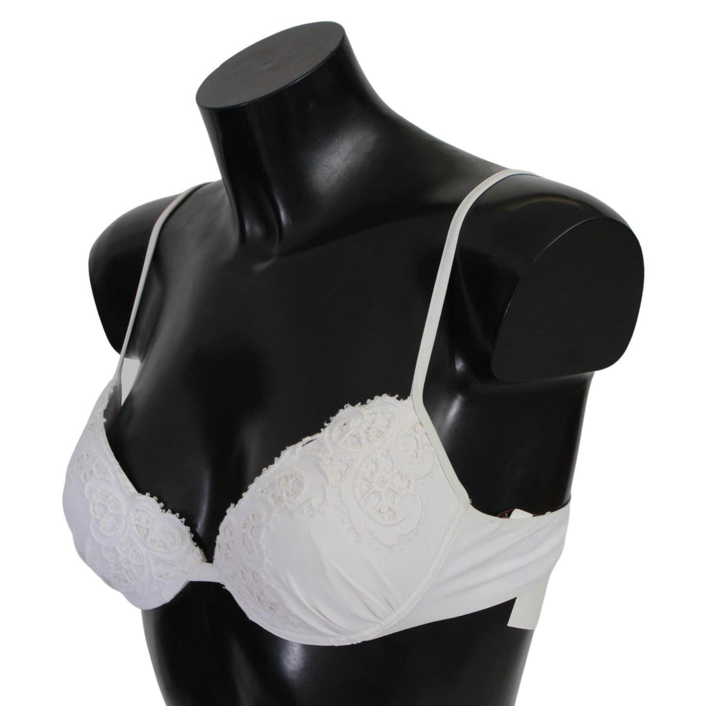White Nylon Lace Push Up Bra Underwear