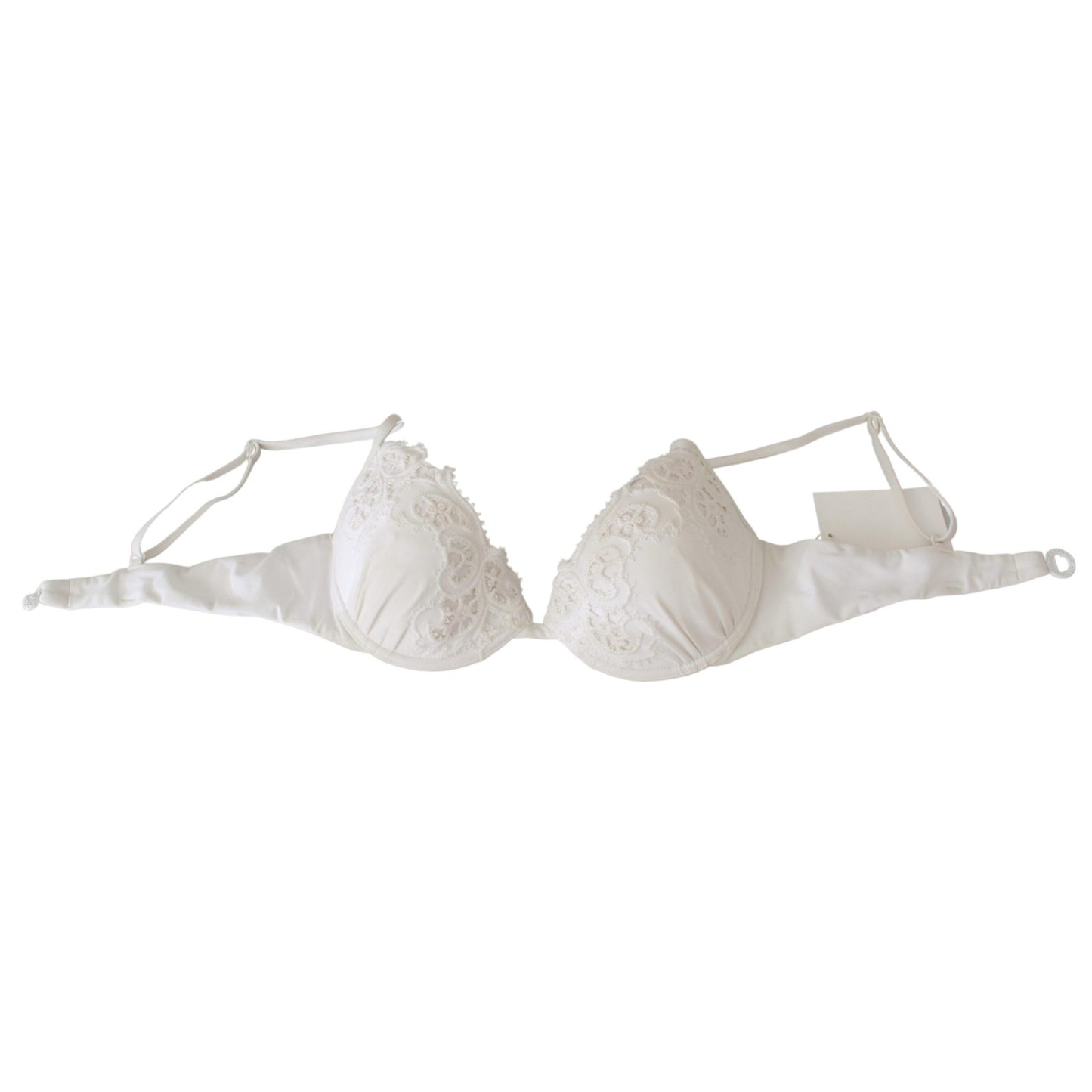 White Nylon Lace Push Up Bra Underwear