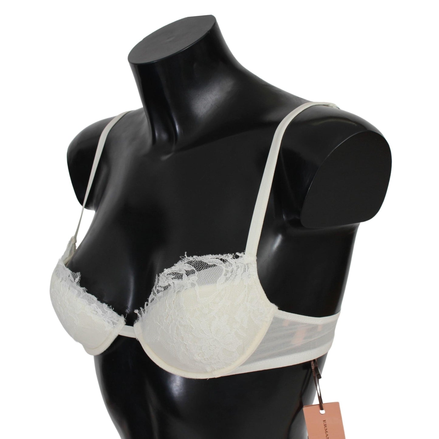 White Lace Reggiseno Bra Silk Underwear