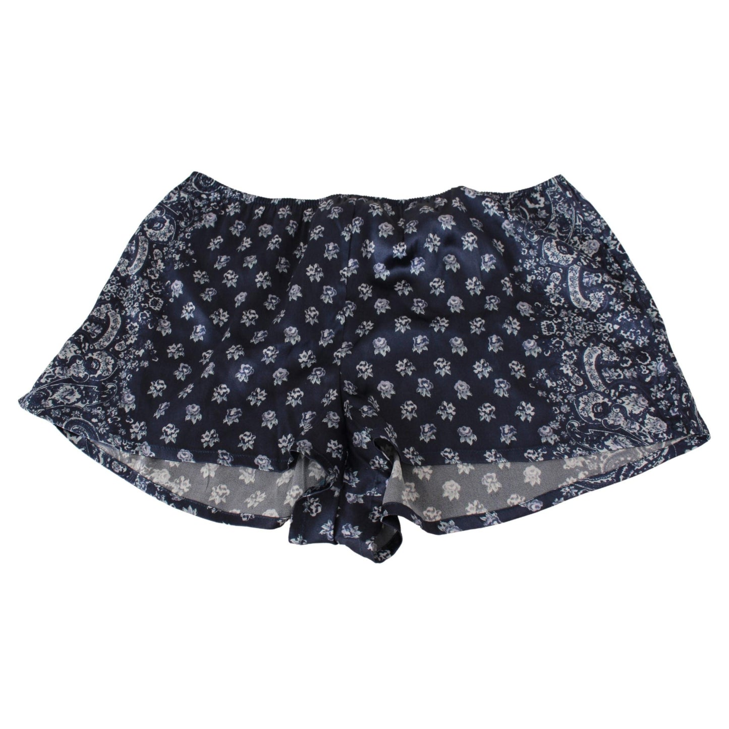 Blue Lingerie Shorts Silk Stretch Underwear