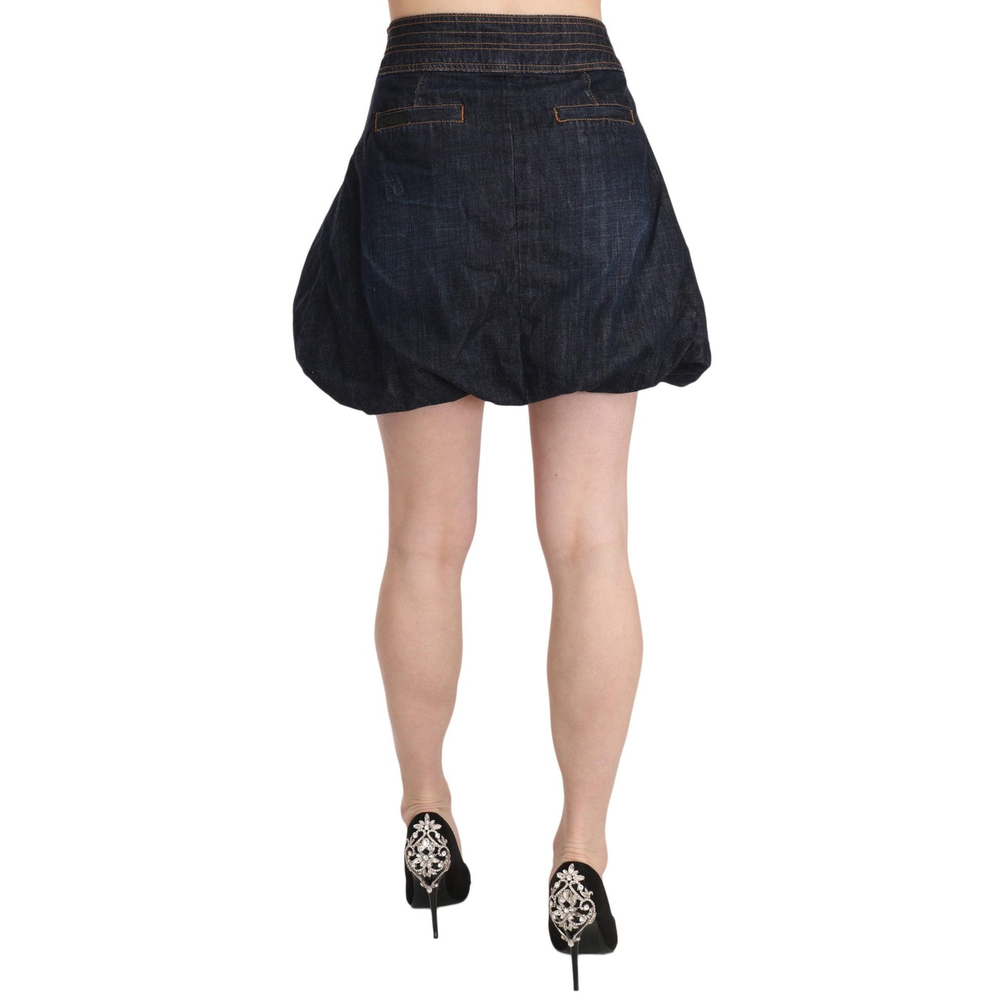 Blue Jeans Denim Cotton Stretch A-line Mini