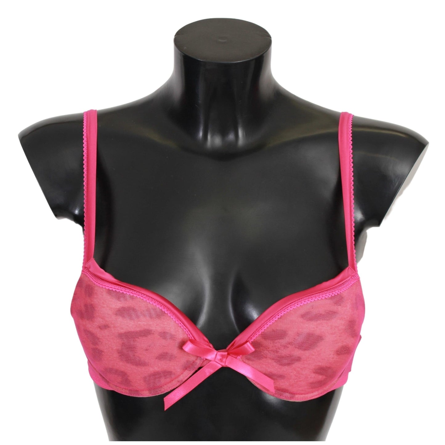Pink Leopard Nylon Push Up Bra Underwear