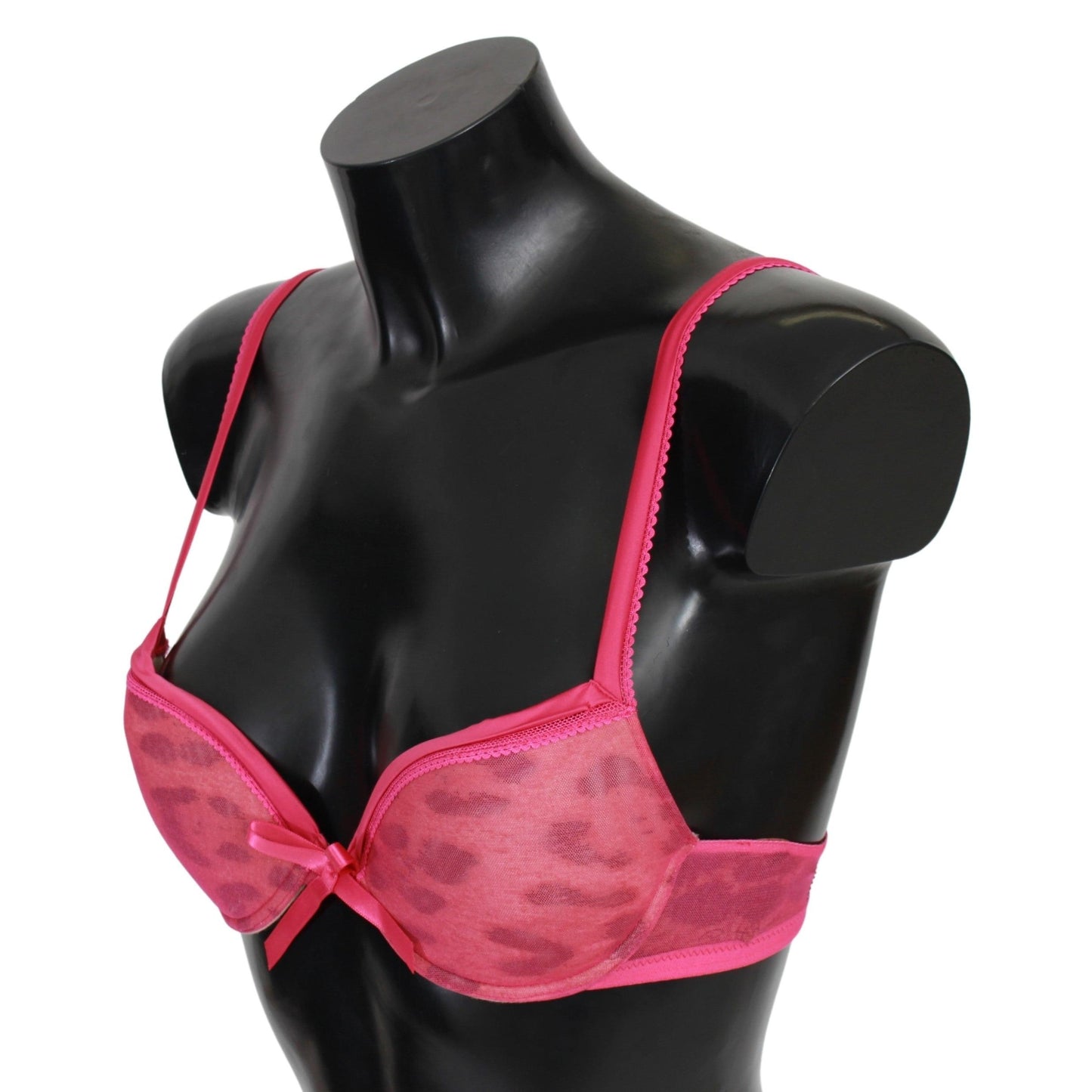 Pink Leopard Nylon Push Up Bra Underwear