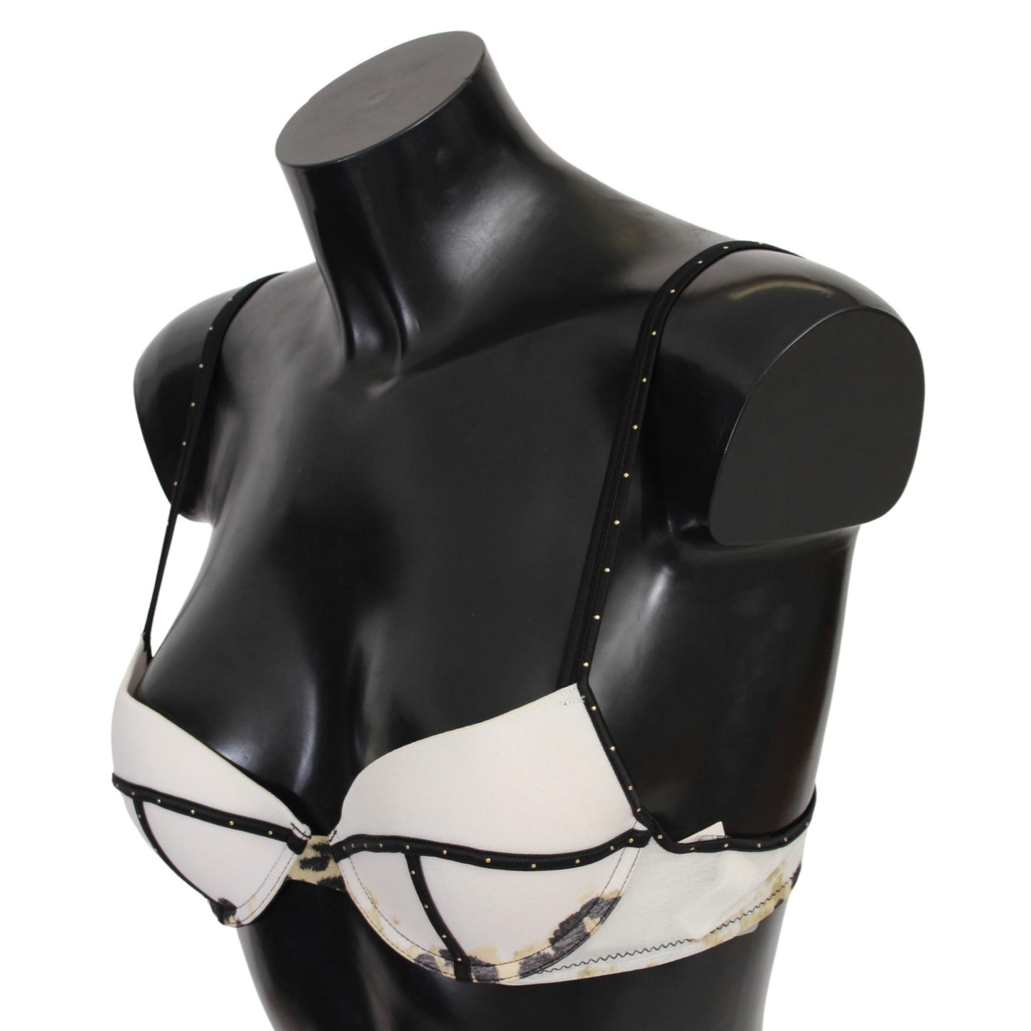 White Polyester Spandex Push Up Bra Underwear