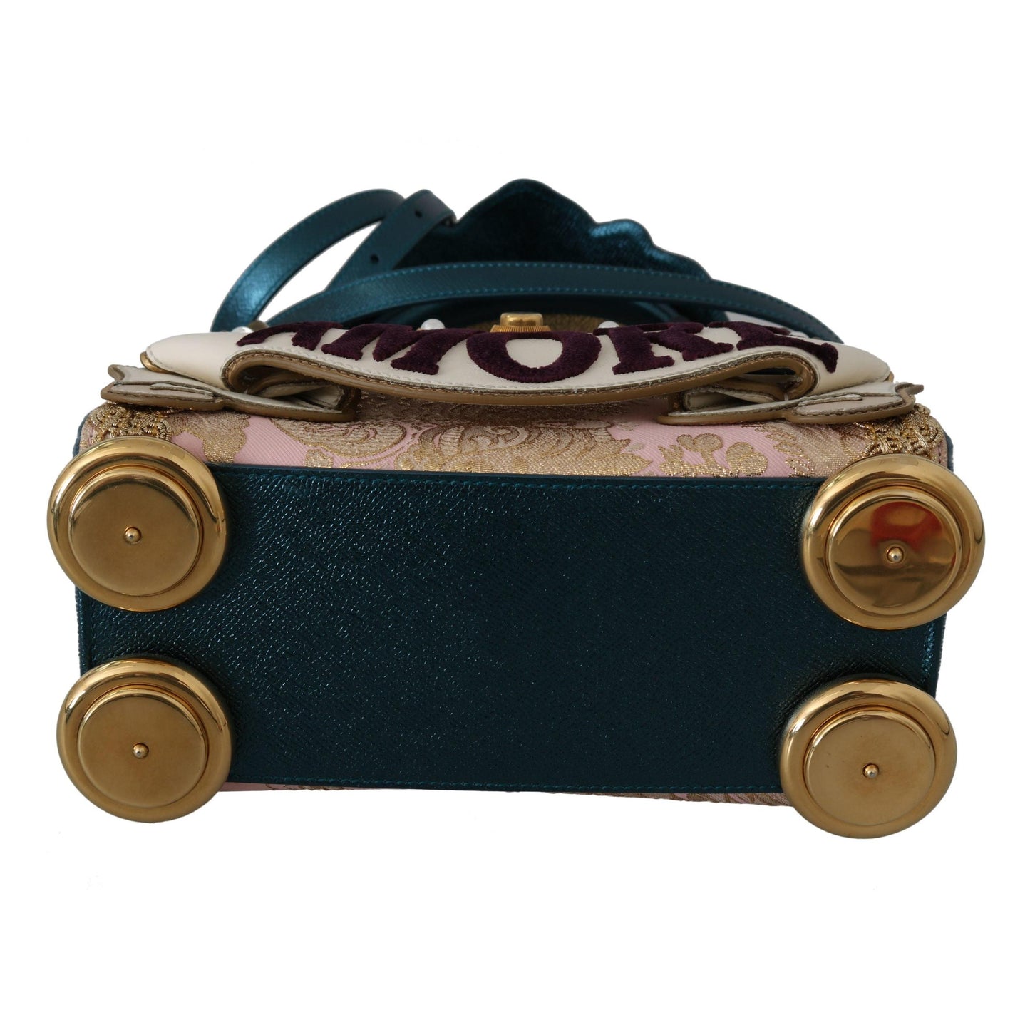 Blue Leather Angel Amore Crossbody WELCOME Purse - coffeewithmee2