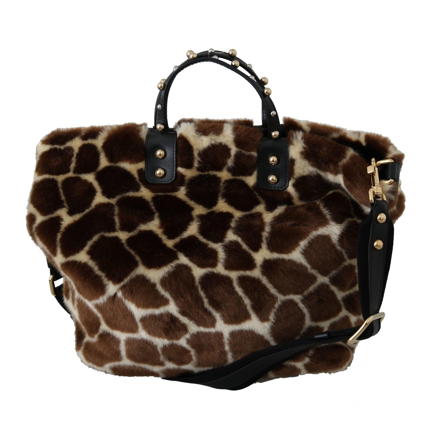 Brown Giraffe Print Shopping BEATRICE Purse Tote Bag - coffeewithmee2