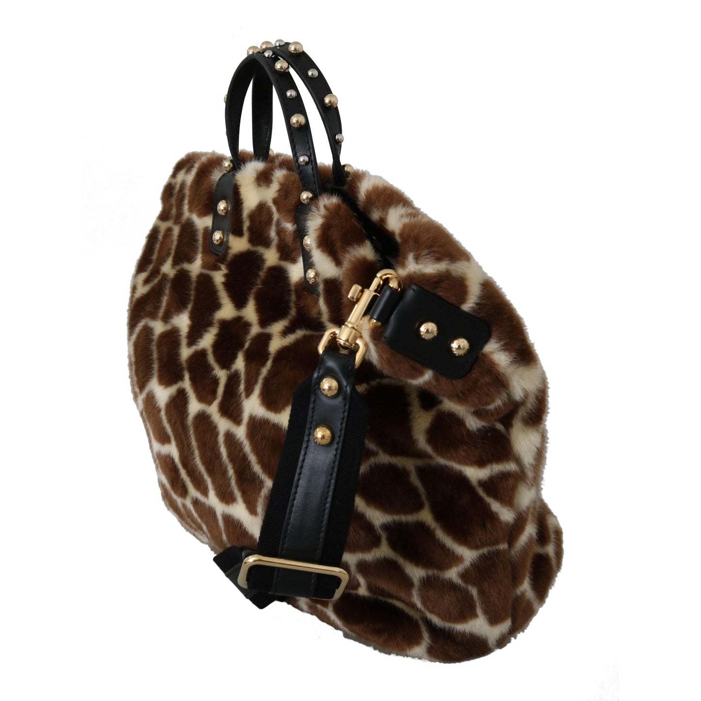 Brown Giraffe Print Shopping BEATRICE Purse Tote Bag - coffeewithmee2