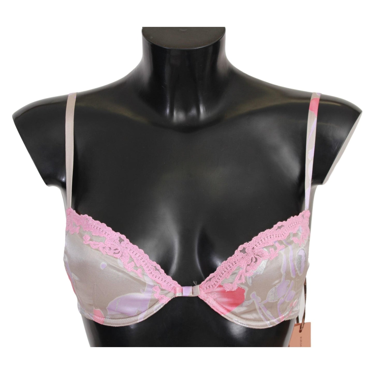 Pink Lace Silk Stretch Push Up Underwear
