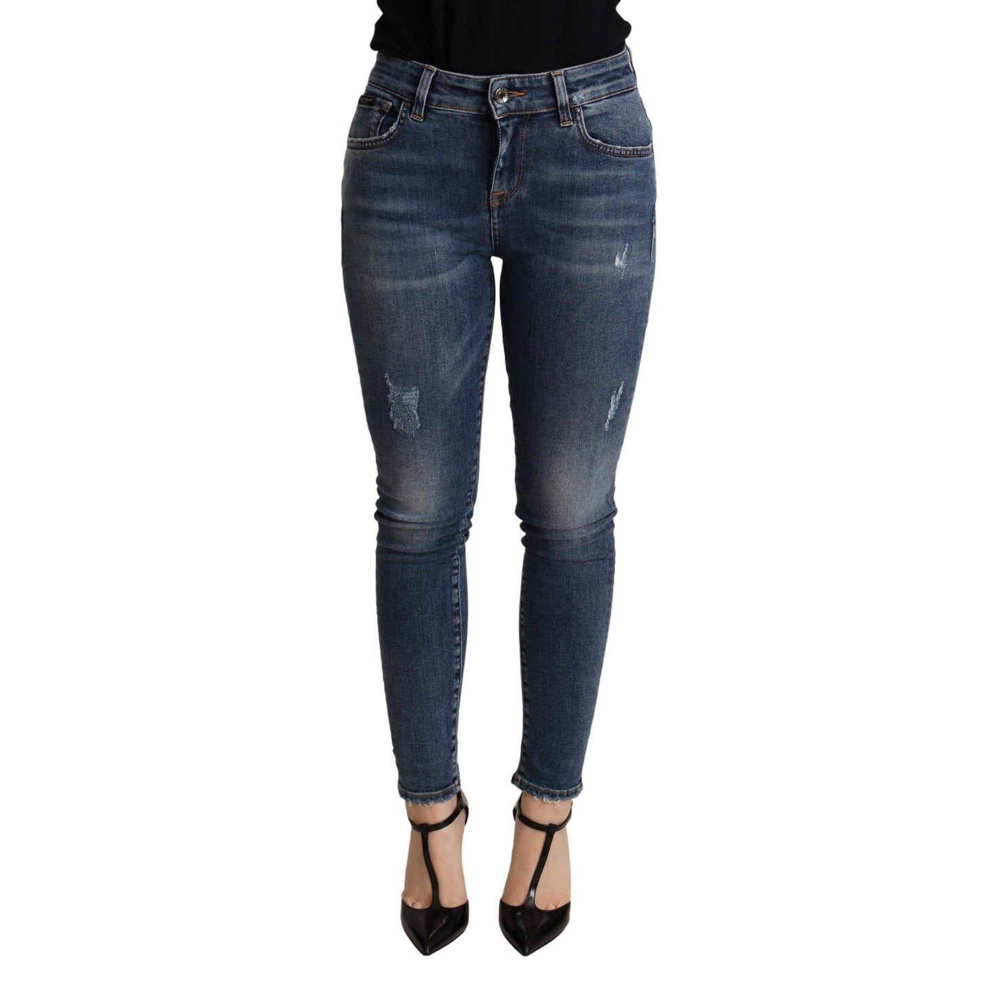 Blue Skinny Denim Cotton Stretch Trouser Jeans