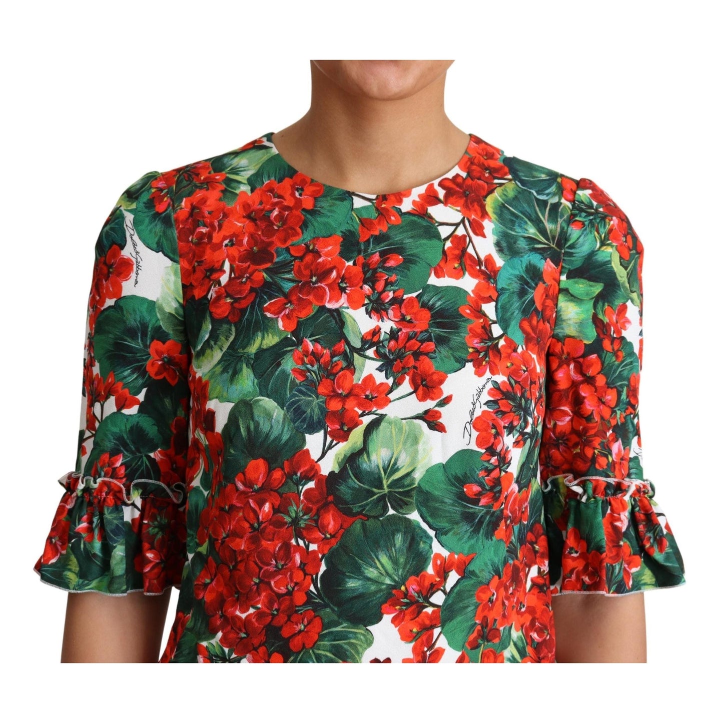 Multicolor Ruffled Floral Print Mini Dress