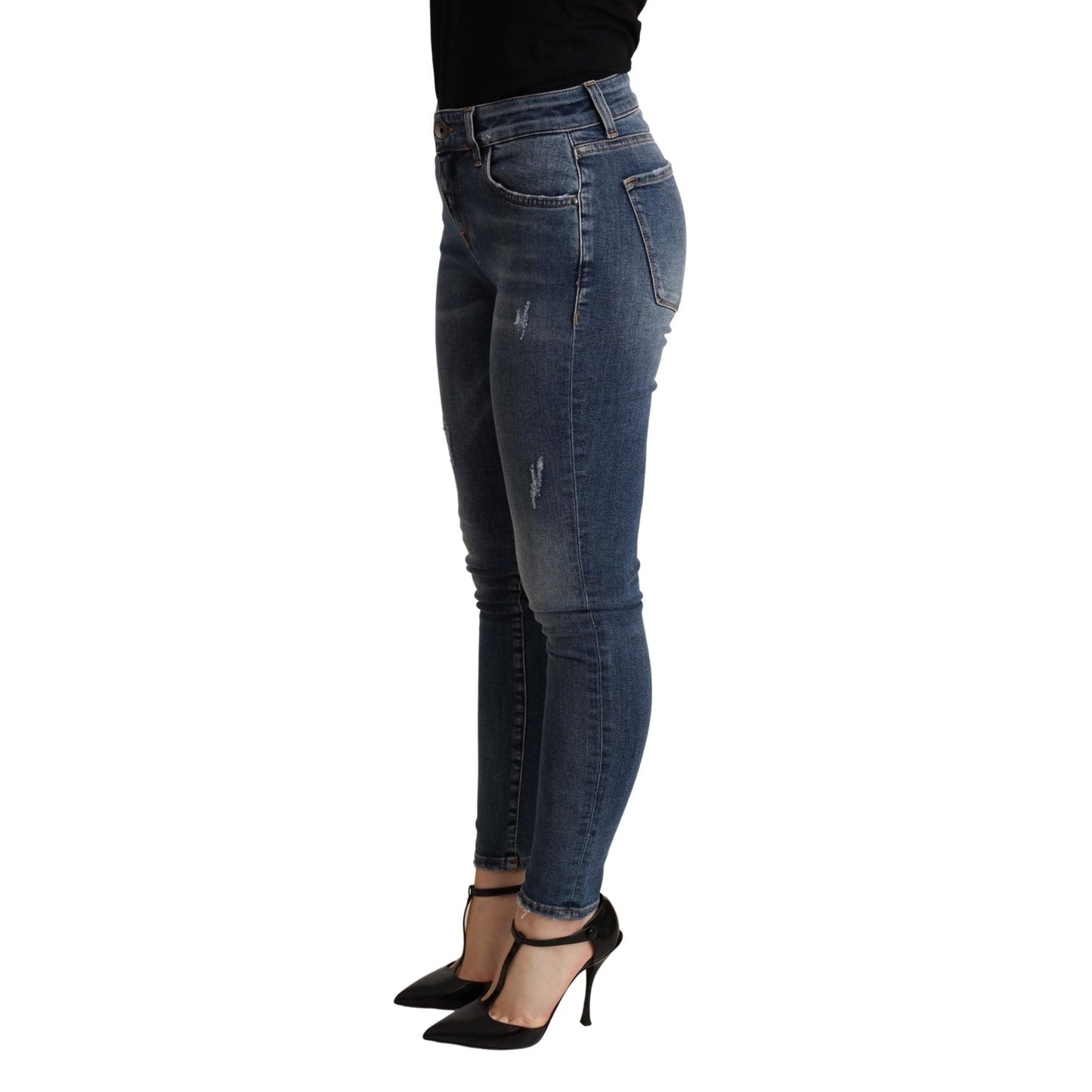Blue Skinny Denim Cotton Stretch Trouser Jeans