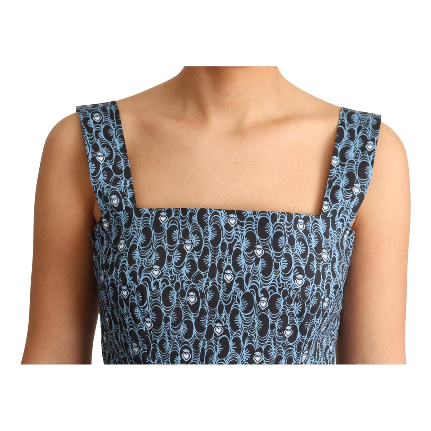 Blue Heart Cotton A-Line Stretch Dress