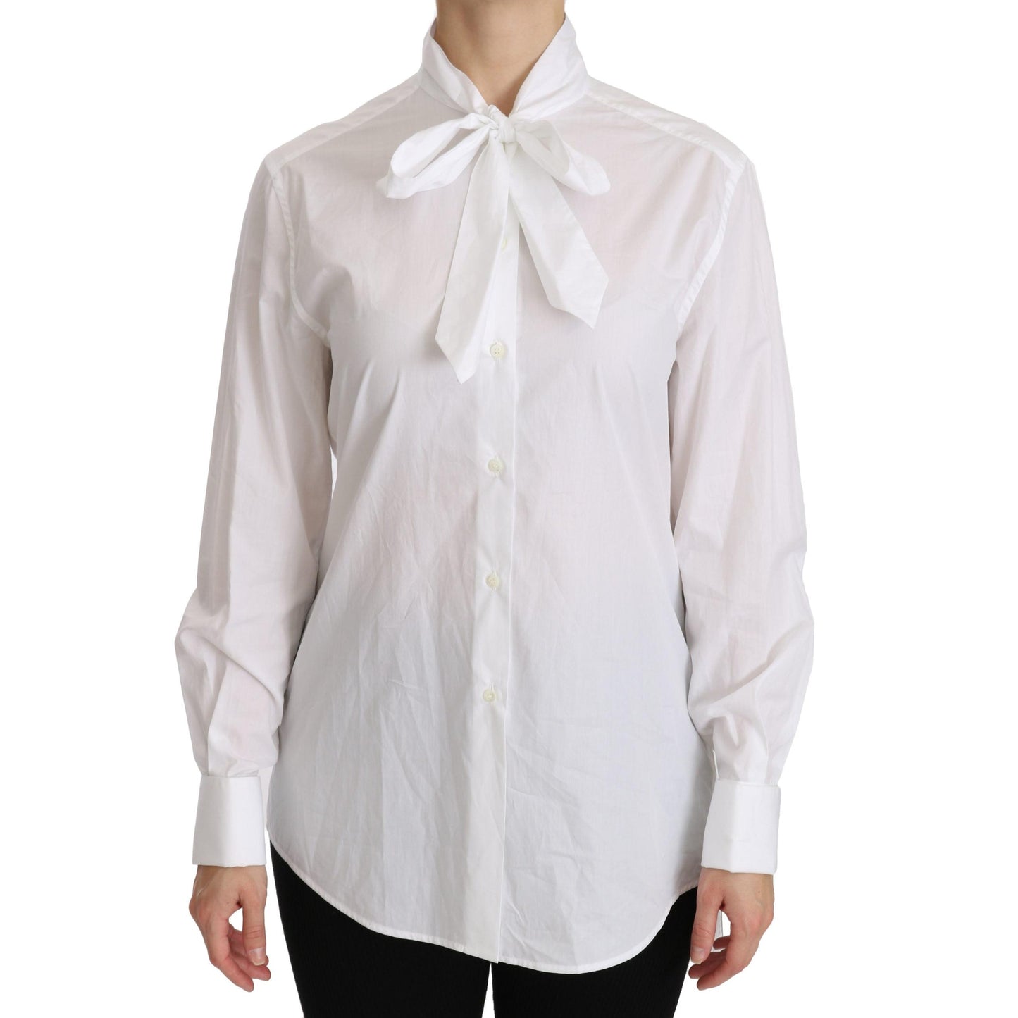 White Turtle Neck Long Sleeve Polo Shirt