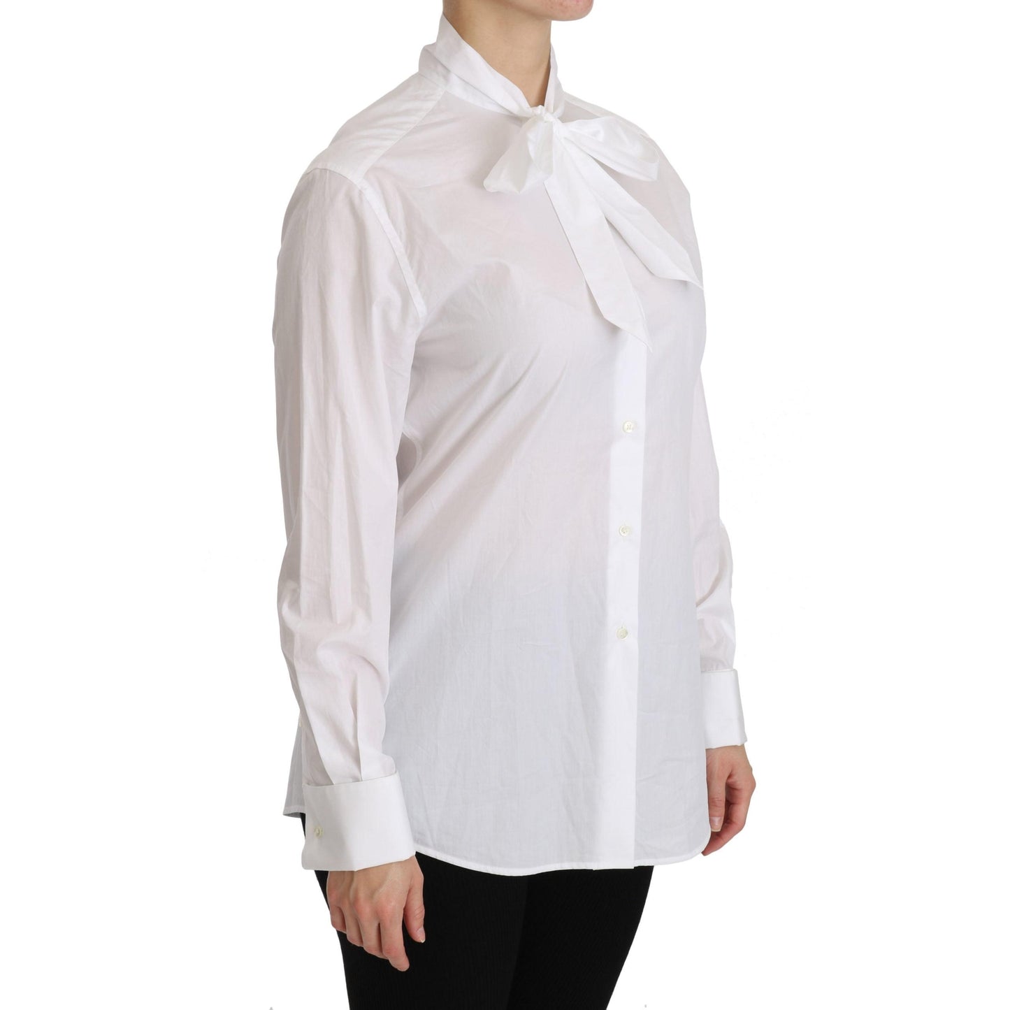White Turtle Neck Long Sleeve Polo Shirt