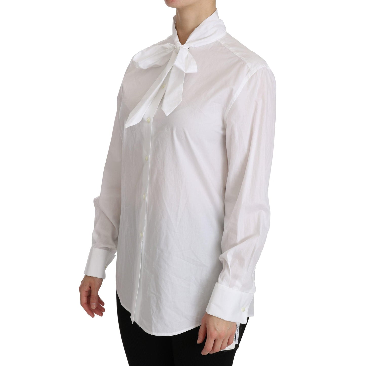 White Turtle Neck Long Sleeve Polo Shirt