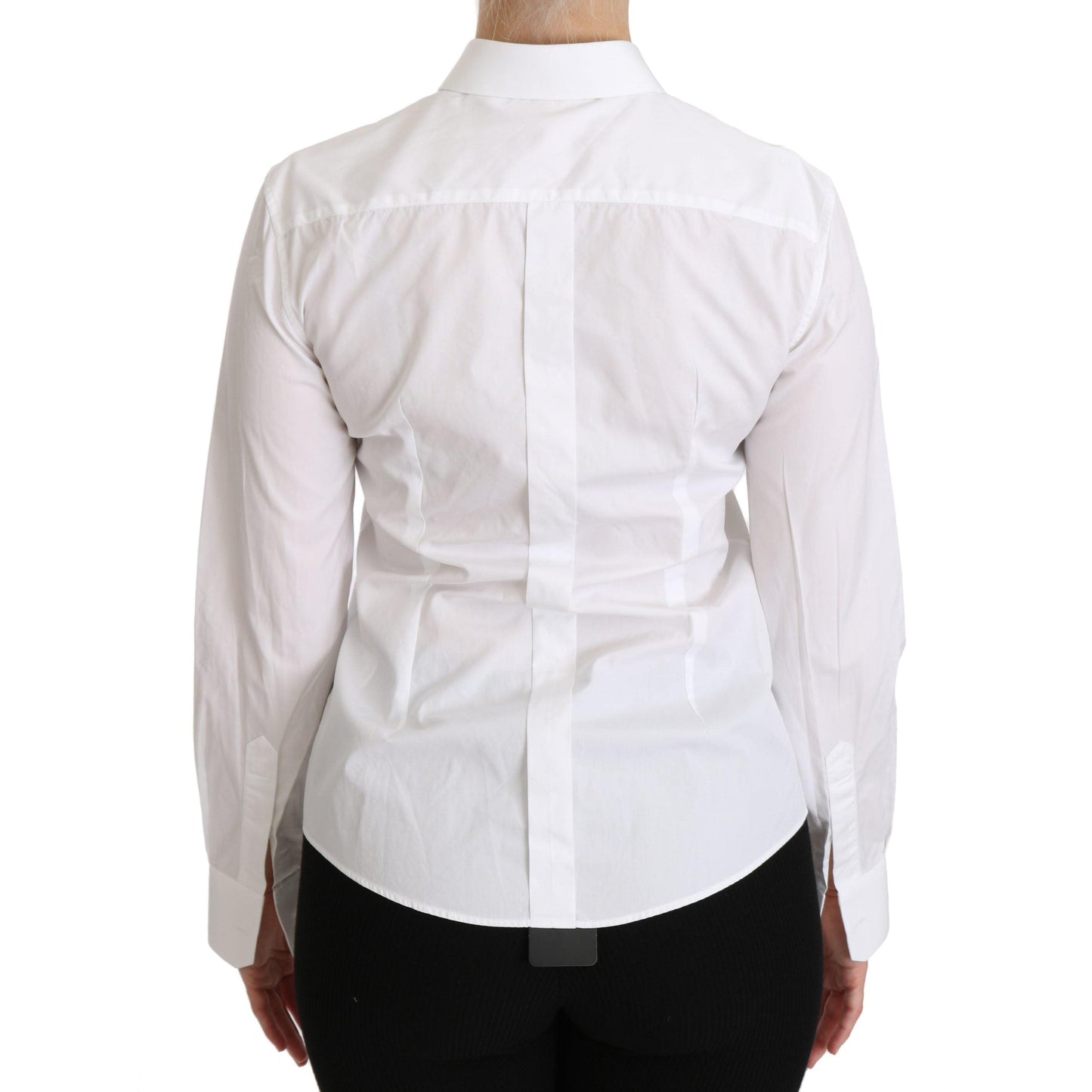 White Collared Long Sleeve Polo Shirt