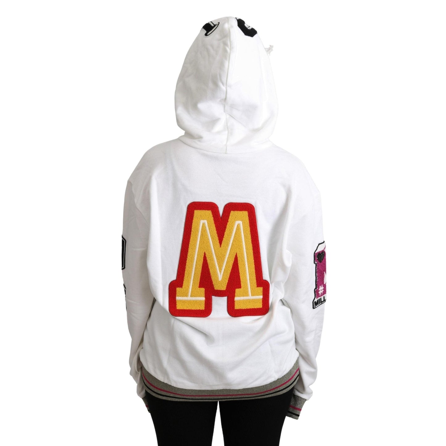 White Royal Club Hooded Crystal Sweater