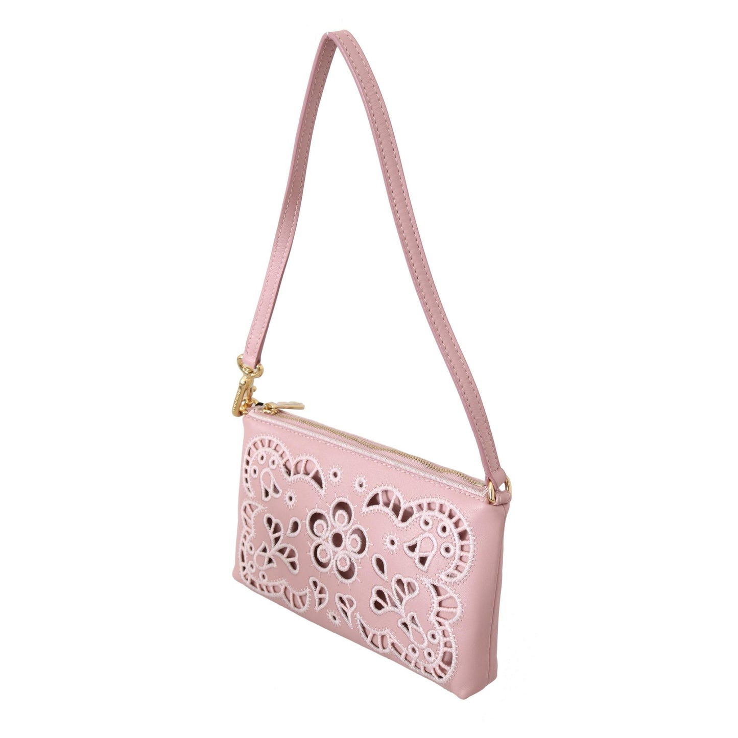 Pink Cutout Shoulder Mini Cross Body Leather Purse - coffeewithmee2