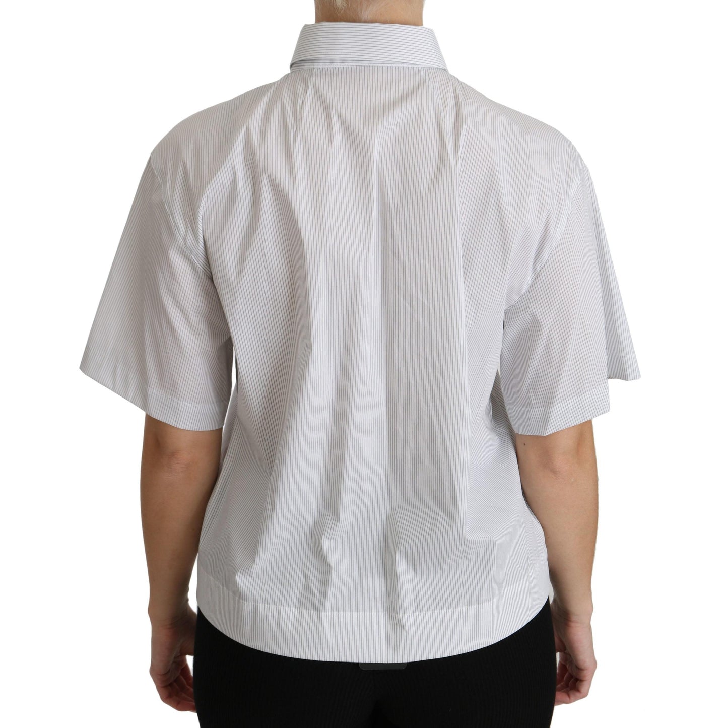 White Collared Short Sleeve Polo Shirt Top