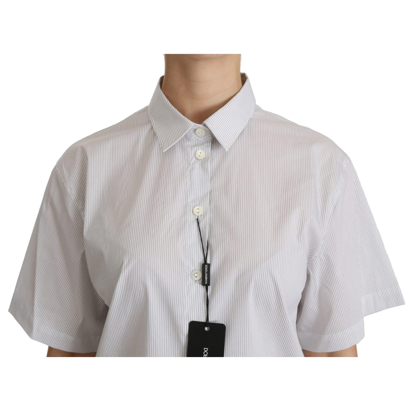 White Collared Short Sleeve Polo Shirt Top