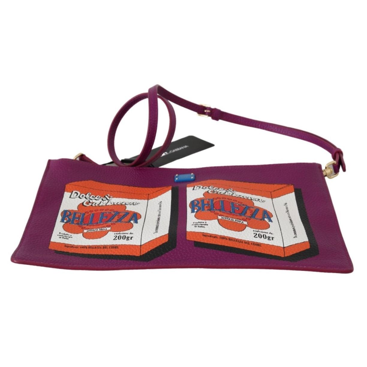 Purple Bellezza Shoulder Sling Purse CLEO Leather Bag - coffeewithmee2