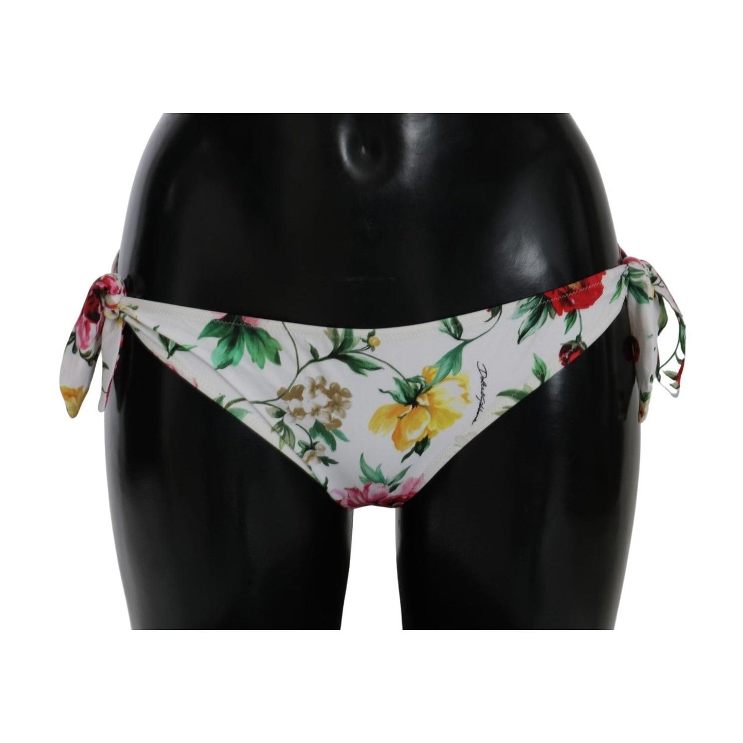 White Floral Swimsuit Bottom Bikini Beachwear