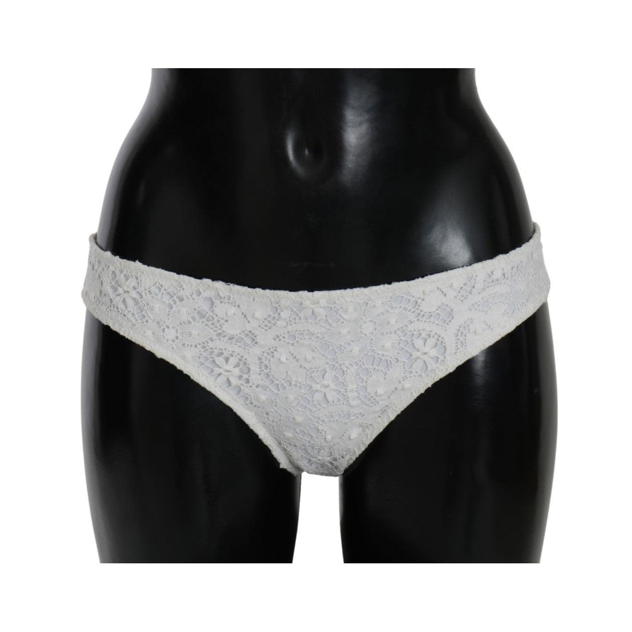 White Lace Swimsuit Bottom Bikini Beachwear