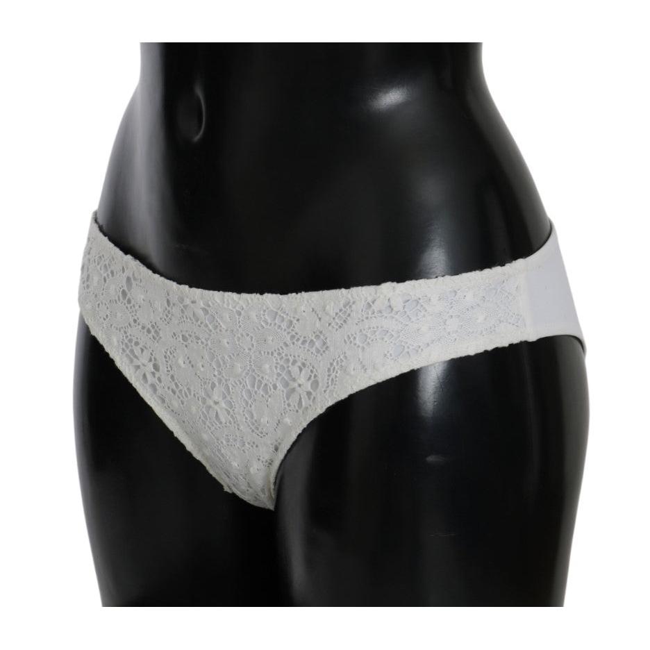 White Lace Swimsuit Bottom Bikini Beachwear